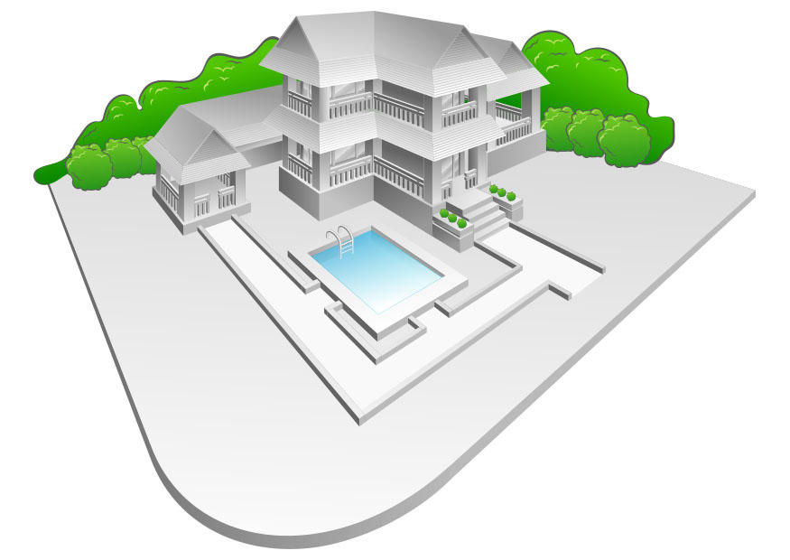 villa con piscina Imagen villa con piscina