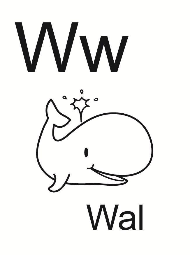 w Dibujo para colorear w