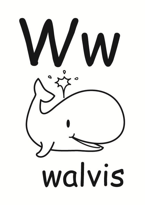 w Dibujo para colorear w