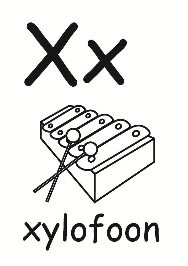 x Dibujo para colorear x