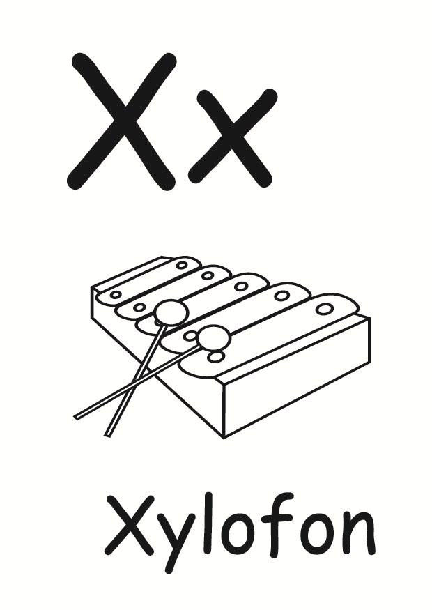 x Dibujo para colorear x