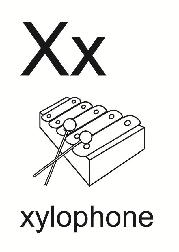 x Dibujo para colorear x