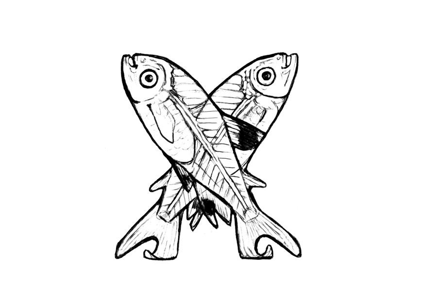 x-x-ray fish Dibujo para colorear x-x-ray fish