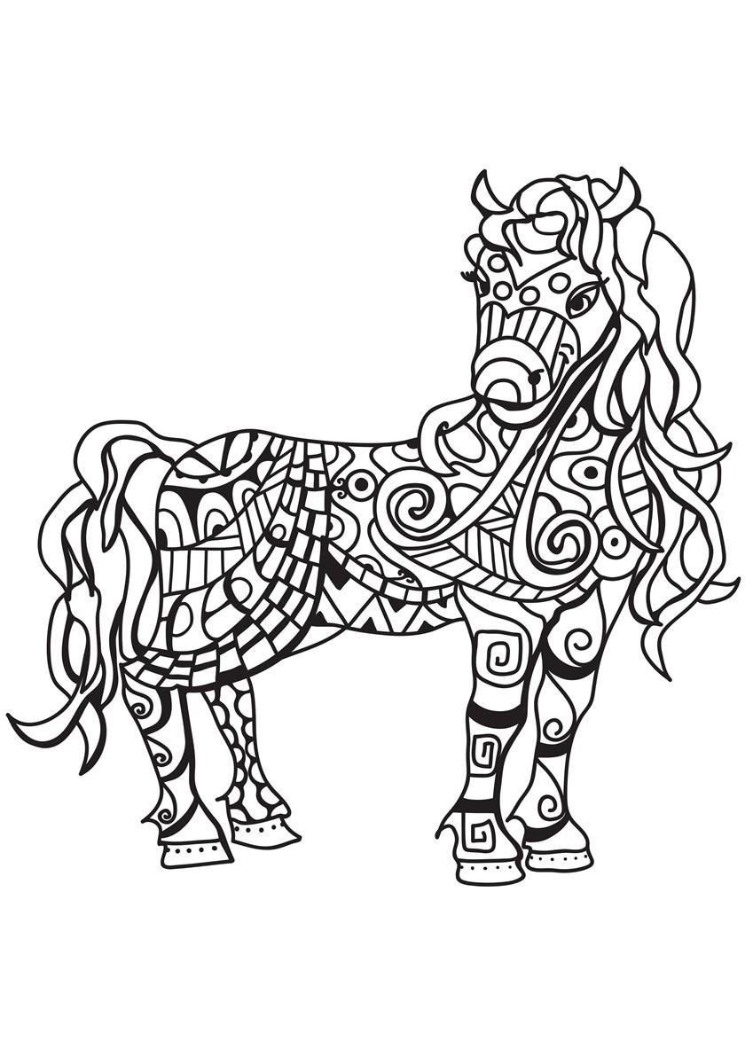 yegua Dibujo para colorear yegua