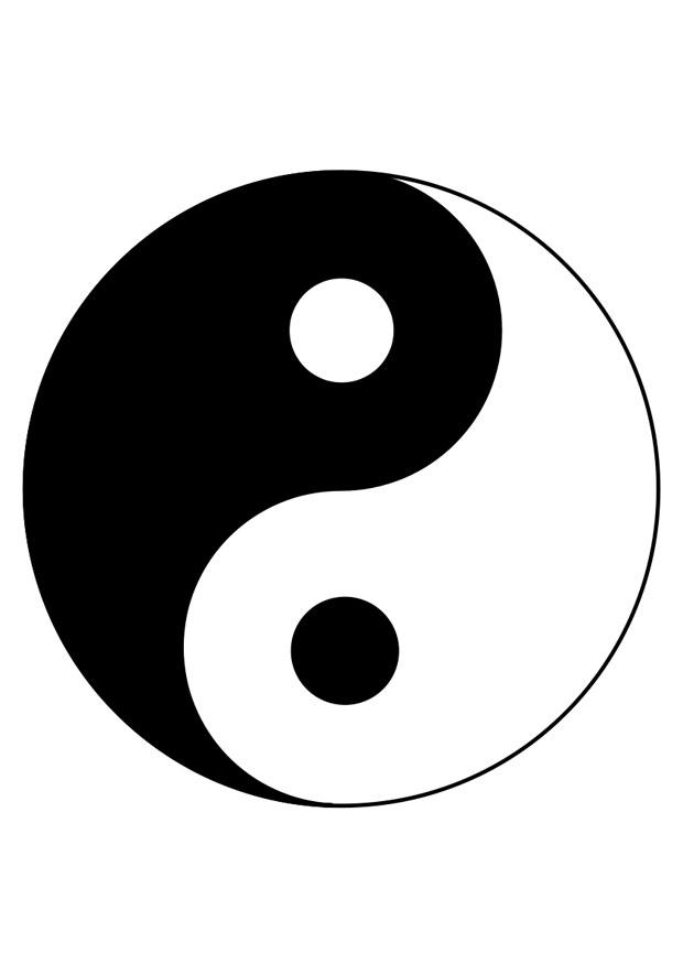 Dibujo para colorear yin yang