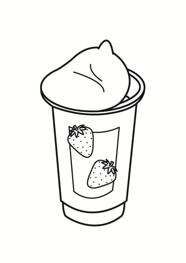 yoghurt Dibujo para colorear yoghurt