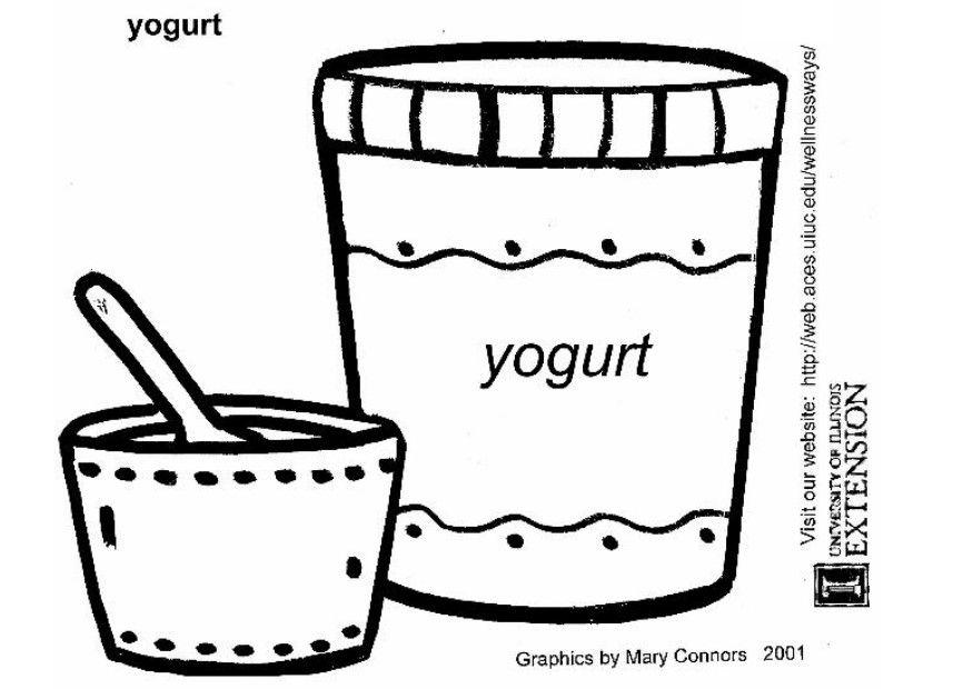 Dibujo para colorear yogur