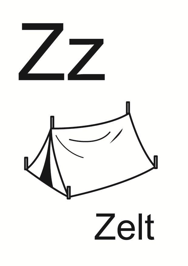 z Dibujo para colorear z
