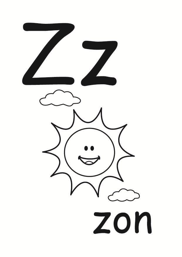 z Dibujo para colorear z