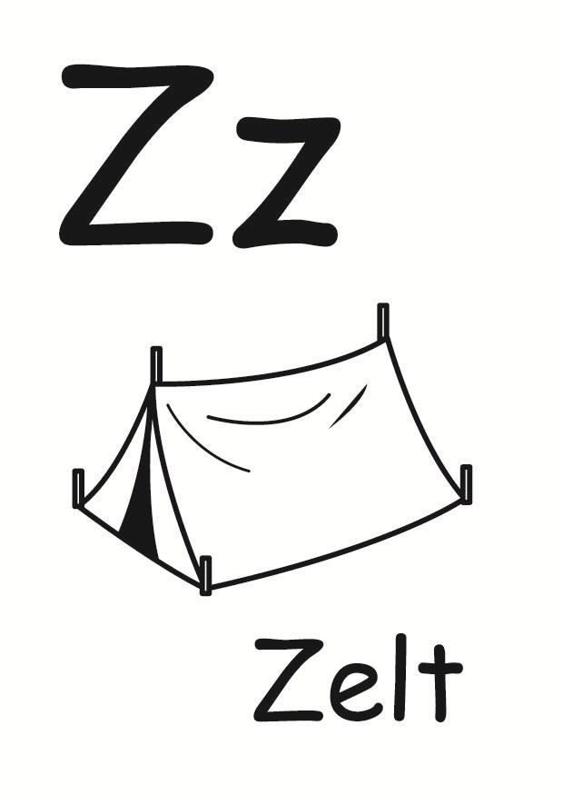 z Dibujo para colorear z