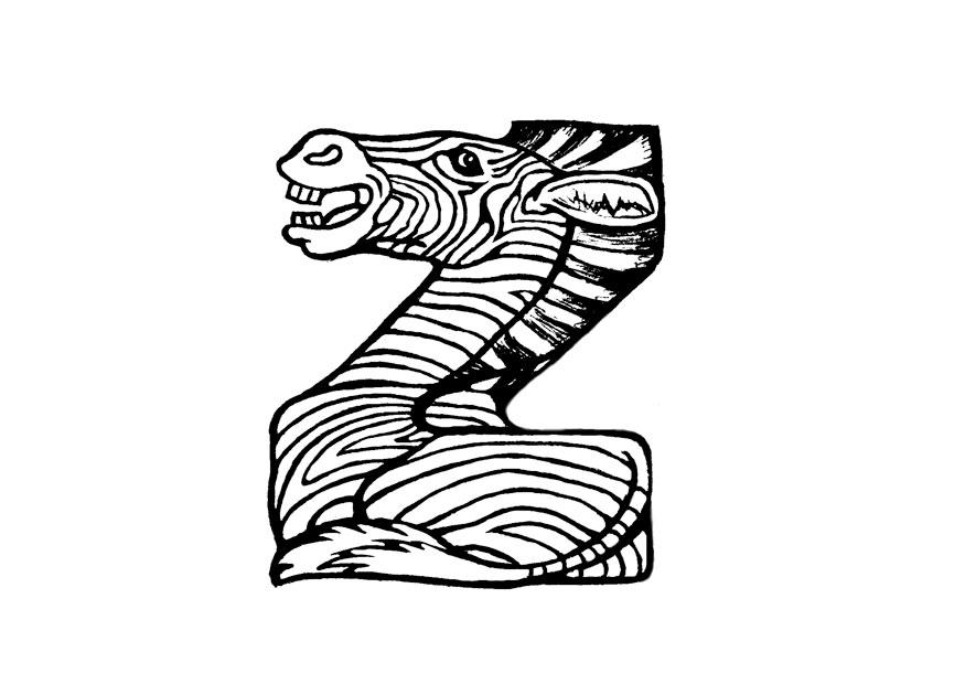 z-zebra Dibujo para colorear z-zebra