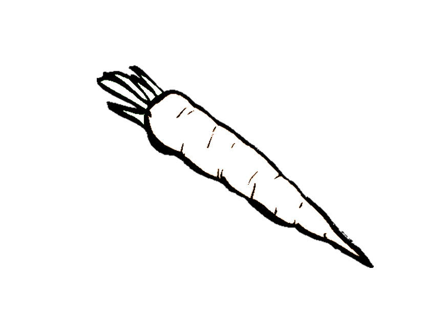 Dibujo para colorear zanahoria