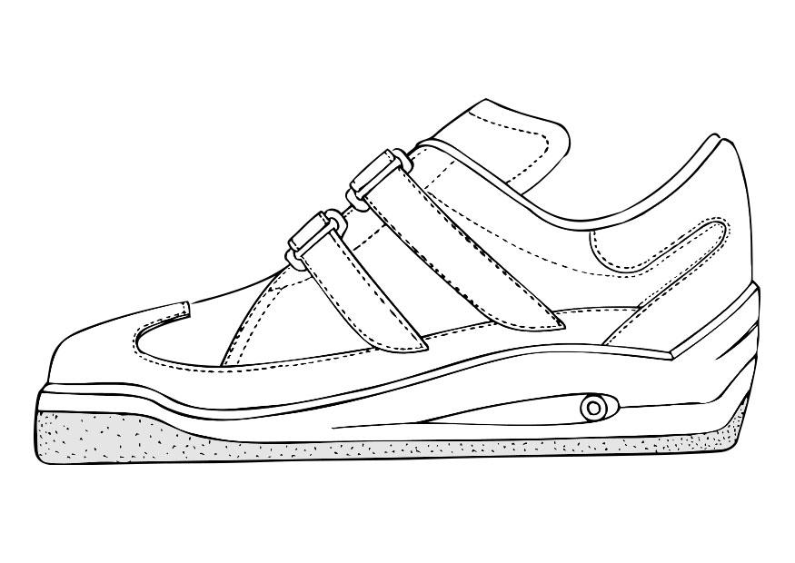 zapatilla deportiva Dibujo para colorear zapatilla deportiva