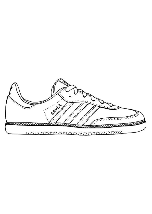 zapatilla deportiva Dibujo para colorear zapatilla deportiva