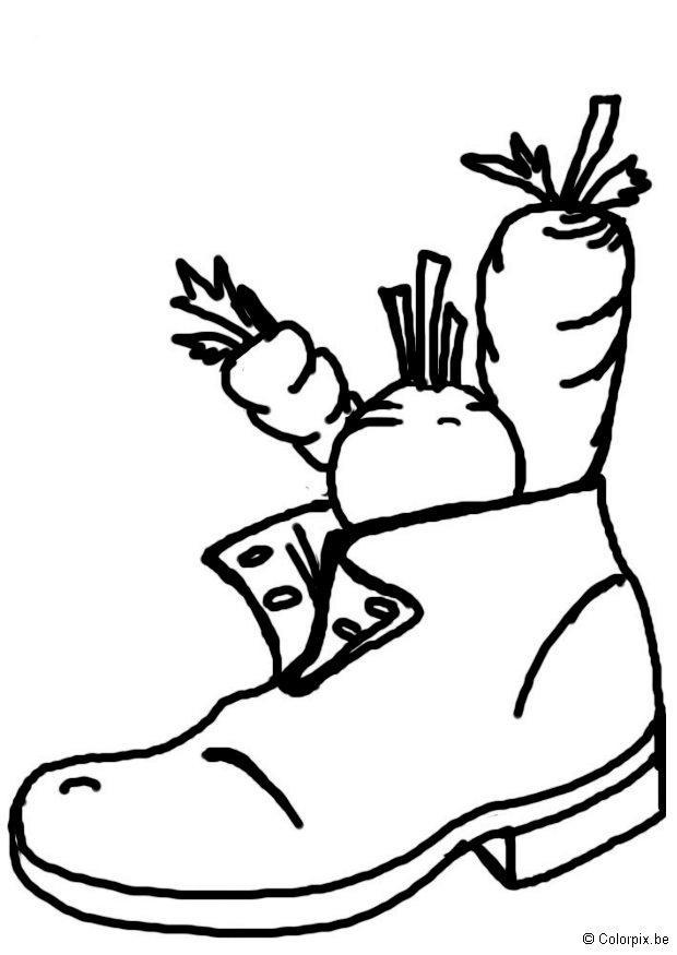 zapato para san Dibujo para colorear zapato para san