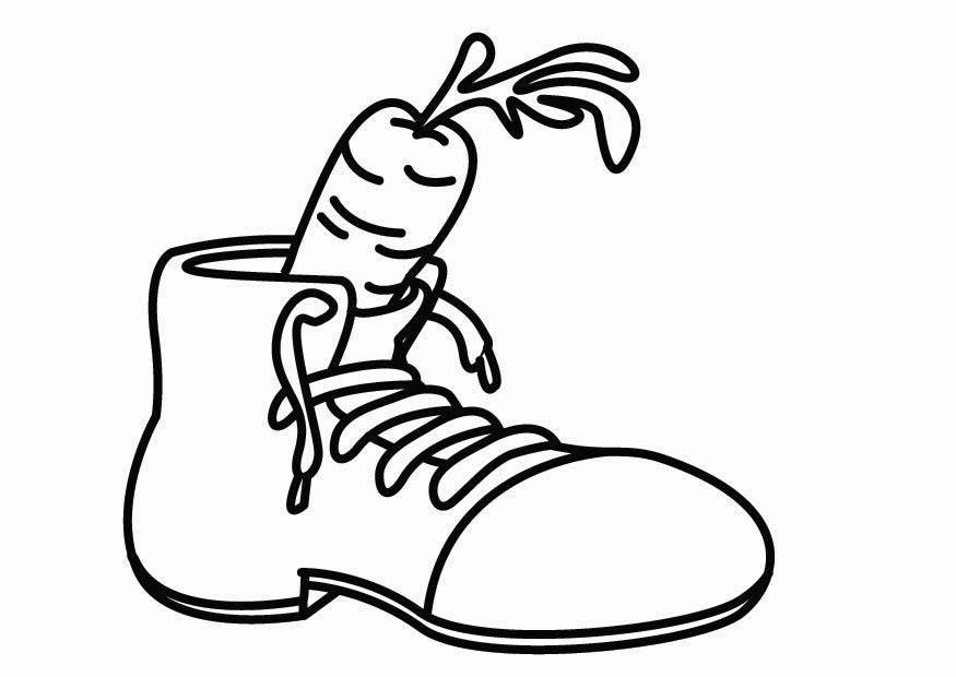 Dibujo para colorear zapato para san nicolA¡s