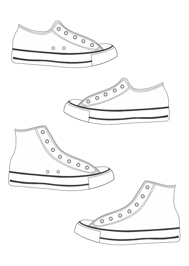 zapatos Dibujo para colorear zapatos