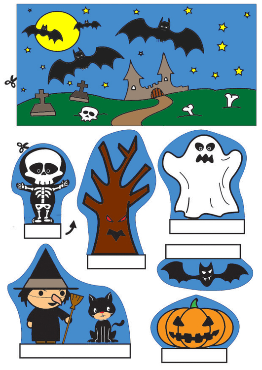 Manualidades Caja de visualizaciÃ³n de Halloween