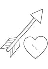 Corazón con flecha - cupido