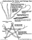 Manualidades Estrella de palos - hoja de trabajo