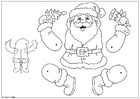 Manualidades marioneta de Papá Noel