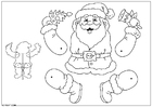 Manualidades marioneta de Papá Noel